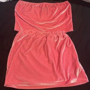 Pink Velvet 2 piece mini set